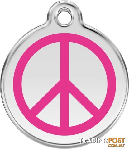 RED DINGO PEACE HOT PINK TAG - LIFETIME GUARANTEE