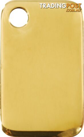 RED DINGO BRASS RECTANGULAR TAG - LIFETIME GUARANT