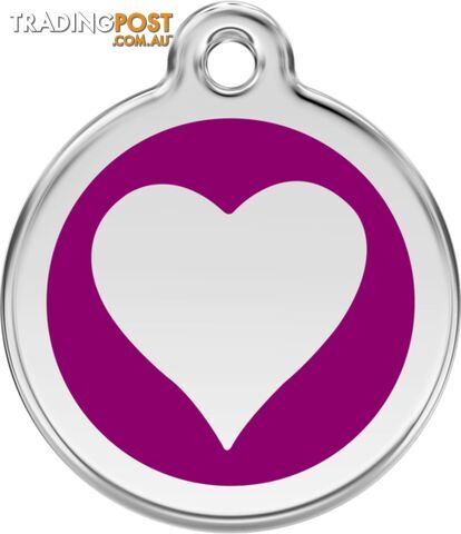 RED DINGO ENAMEL PURPLE HEART TAG - LIFETIME GUARA