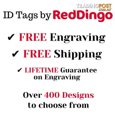 RED DINGO GLITTER PAW PRINT TAG BLUE - LIFETIME GU - photo 2 of 4