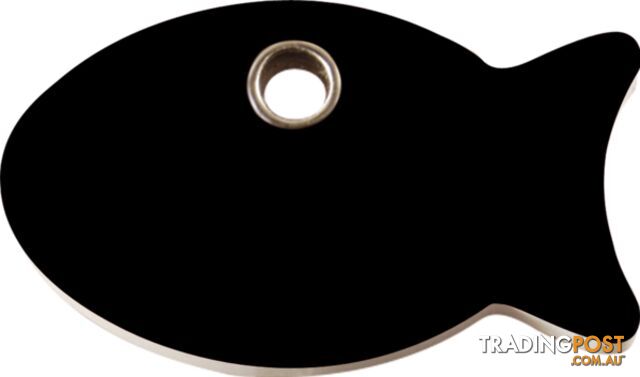 RED DINGO - PLASTIC FISH TAG - BLACK ENGRAVED