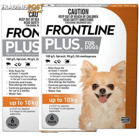 FRONTLINE PLUS FOR SMALL DOGS UP TO 10KG (ORANGE) - photo 3 of 3