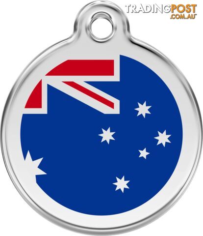 RED DINGO AUSTRALIAN FLAG TAG - LIFETIME GUARANTEE