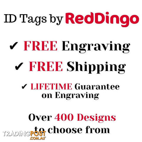 RED DINGO PEACE BLACK TAG - LIFETIME GUARANTEE - C - photo 2 of 4
