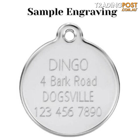 RED DINGO - PLASTIC BONE TAG - DARK BLUE - ENGRAVE - photo 3 of 3