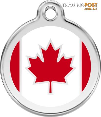 RED DINGO CANADIAN FLAG TAG - LIFETIME GUARANTEE -