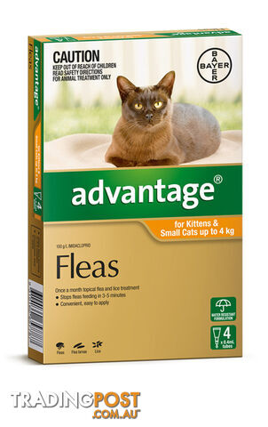 ADVANTAGE FOR KITTENS AND SMALL CATS UP TO 4KG (OR