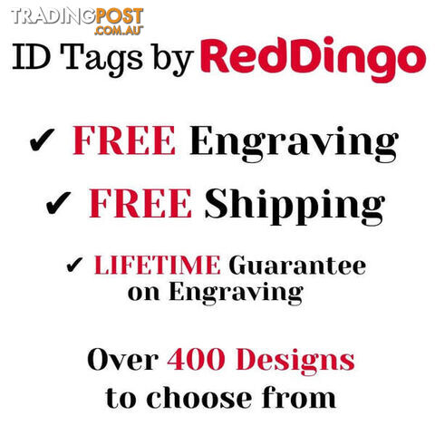 RED DINGO GLITTER AQUA HEART TAG - LIFETIME GUARAN - photo 2 of 4