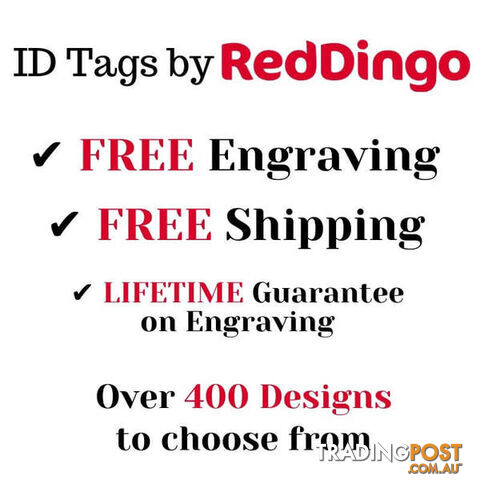 RED DINGO GLITTER BONE TAG SILVER - LIFETIME GUARA - photo 2 of 4