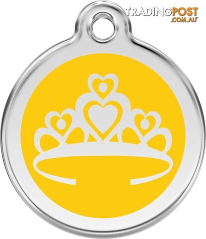 RED DINGO ENAMEL CROWN TAG YELLOW - LIFETIME GUARA