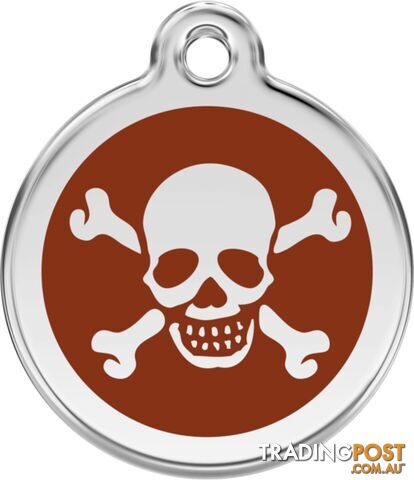 RED DINGO SKULL & CROSS BONES BROWN TAG - LIFE