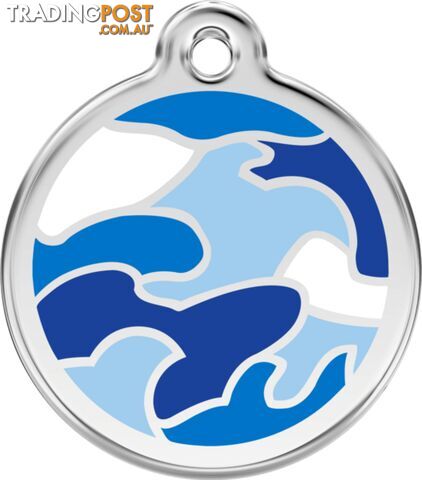 RED DINGO ENAMEL CAMOUFLAGE BLUE - LIFETIME GUARAN