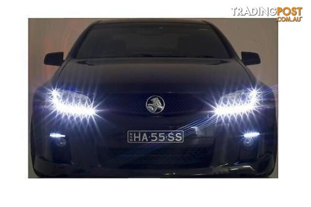 Holden Commodore VE SS SSV SV6 GTS R8 DRL LED Black Headlights