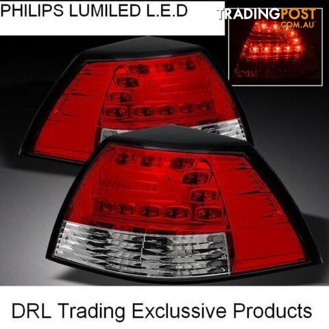 Holden Commodore VE SERIES 1 AND 2 RED CLEAR LED TAIL LIGHTS