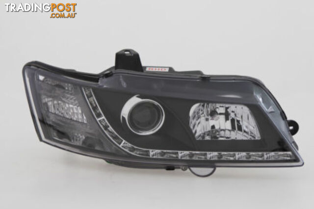 Holden Commodore VY Seires 1 LED DRL Black Headlights