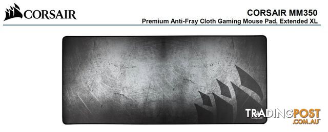 Corsair MM350 Premium Anti-Fray Cloth Gaming Mouse Pad. Extended Extra Large Edition 930mm x 400mm x 5mm. - MICH-MM350-EXTXL