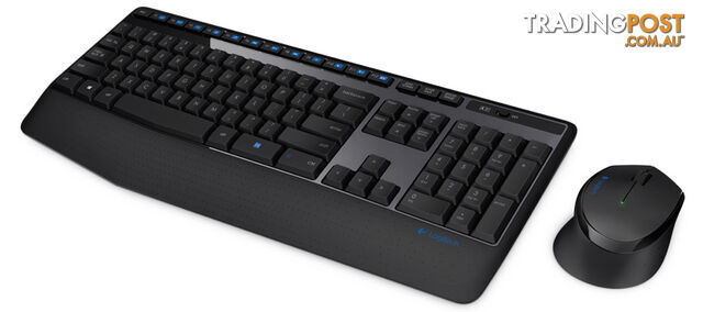 Logitech MK345 Wireless Keyboard & Mouse Combo Full Size 12 Media Key Long Battery Life Comfortable - KBLT-MK345