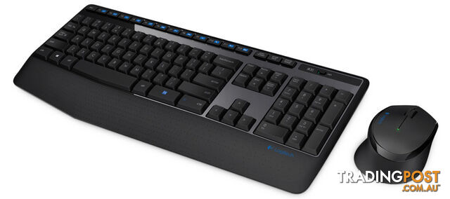 Logitech MK345 Wireless Keyboard & Mouse Combo Full Size 12 Media Key Long Battery Life Comfortable - KBLT-MK345