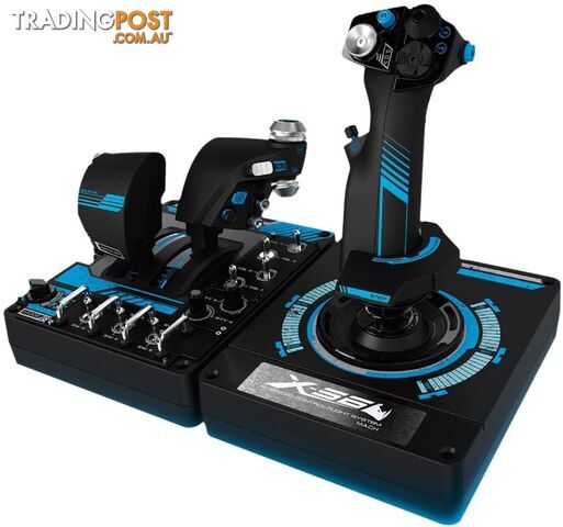Logitech G X56 H.O.T.A.S. RGB Throttle & Stick Simulation Controller 6 DOF Pitch Roll Yaw Back Forward Up Down Left Right 4 Springs 189+ Programable - JOLT-X56HOTAS
