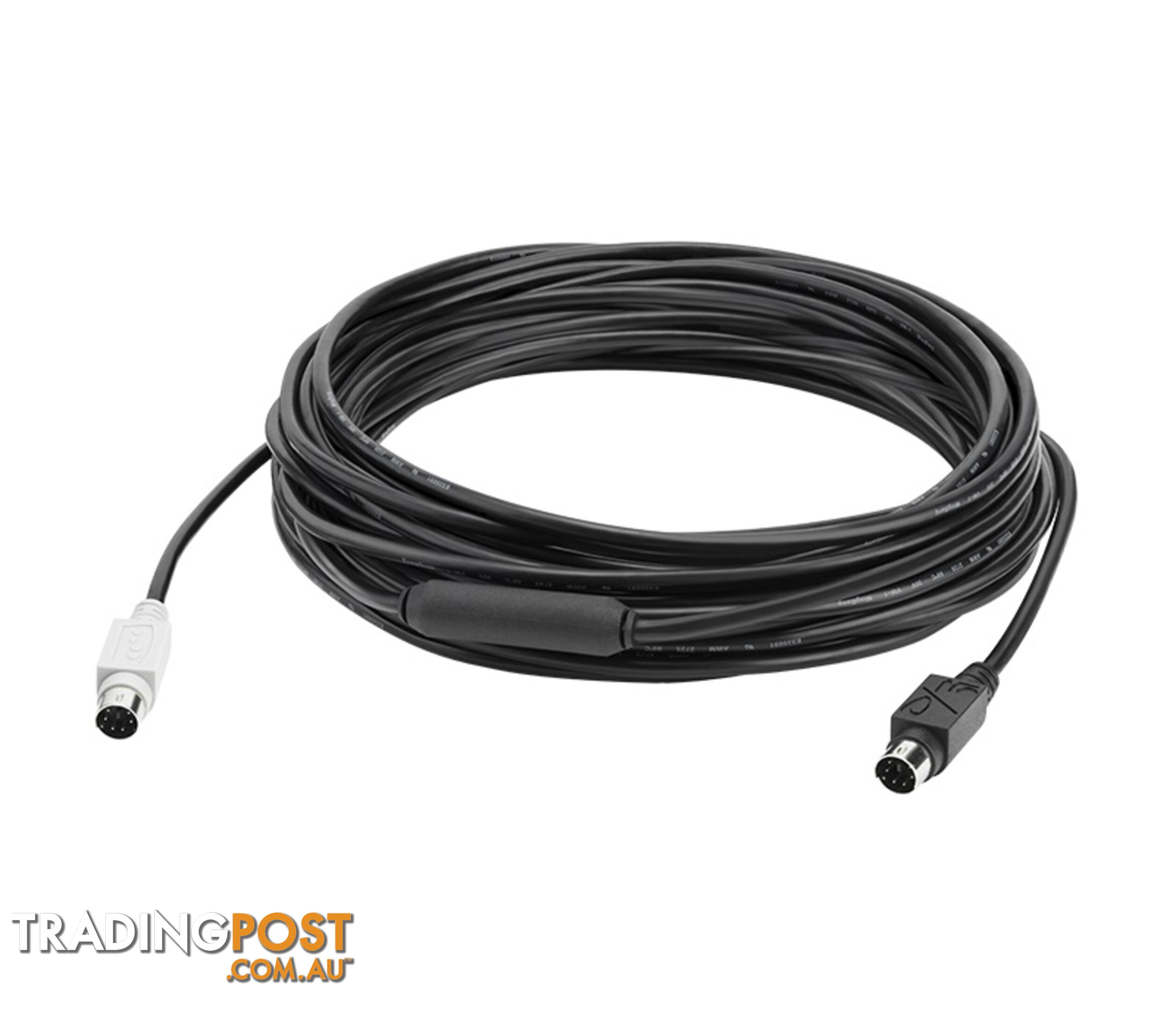 Logitech GROUP 10m Extender Cable Mini-DIN-6 Connection to increase the distance from the hub to the camera or speakerphone for Large Conference Room - VILT-GROUP10M