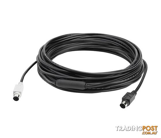 Logitech GROUP 10m Extender Cable Mini-DIN-6 Connection to increase the distance from the hub to the camera or speakerphone for Large Conference Room - VILT-GROUP10M