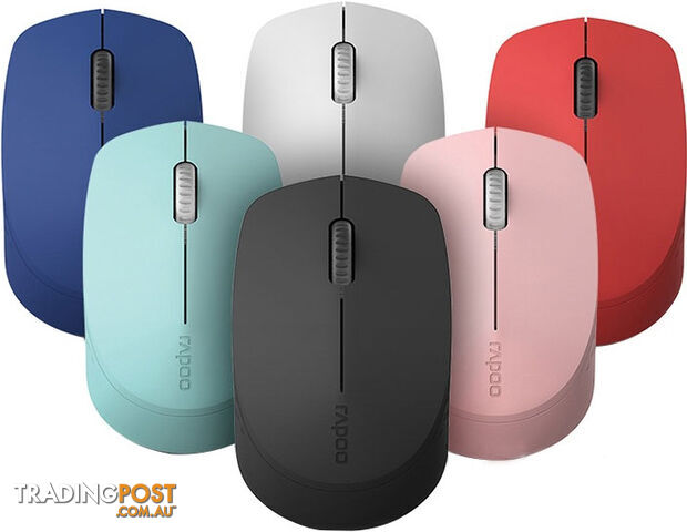 RAPOO M100 2.4GHz & Bluetooth 3 / 4 Quiet Click Wireless Mouse Pink â 1300dpi Connects up to 3 Devices, Up to 9 months Battery Life - MIRP-M100-PINK