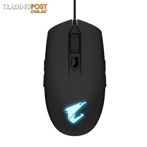 Gigabyte AORUS M2 Optical Gaming Mouse USB Wired 6200 dpi 12500 fps 50g 3D Scroll 50 million click Matte Black RGB Fusion On-the-fly DPI Adjustment - MIG-AORUSM2