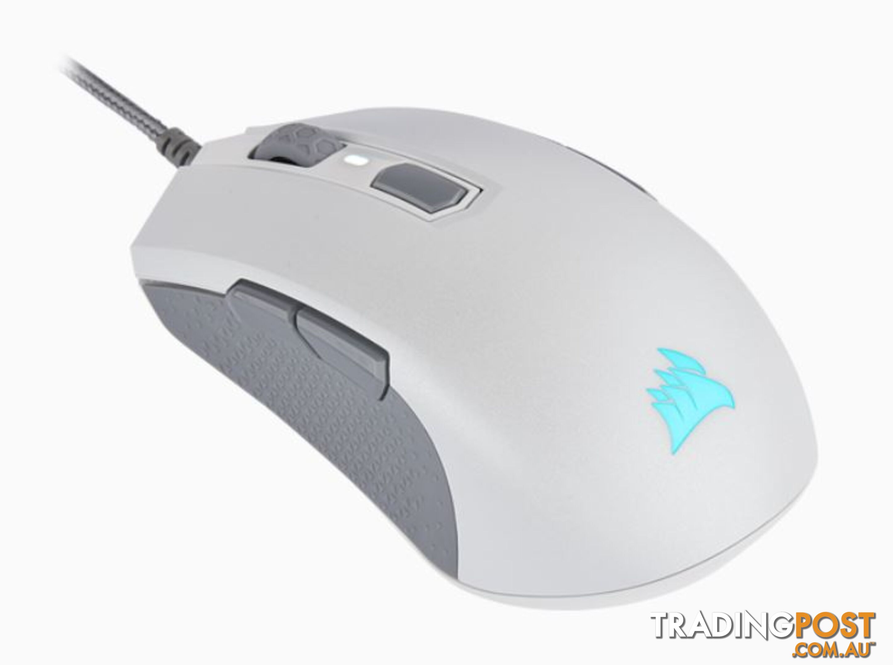 Corsair M55 RGB PRO White Ambidextrous Multi-Grip Gaming Mouse, 200-12,400 DPI, ICUE Software. 2 Years Warranty (LS) - MICH-M55WRGB-PRO