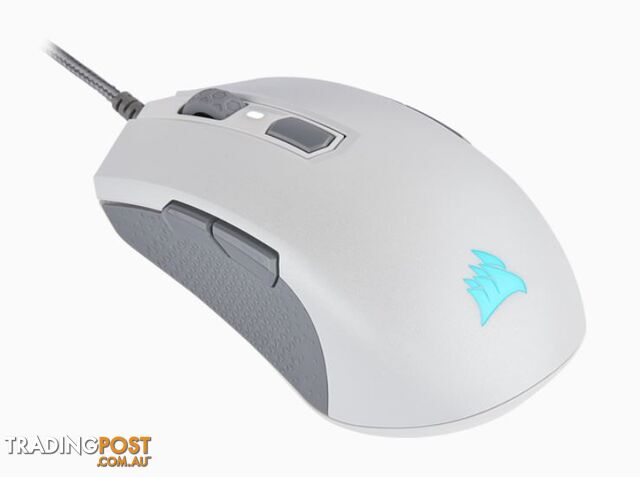 Corsair M55 RGB PRO White Ambidextrous Multi-Grip Gaming Mouse, 200-12,400 DPI, ICUE Software. 2 Years Warranty (LS) - MICH-M55WRGB-PRO