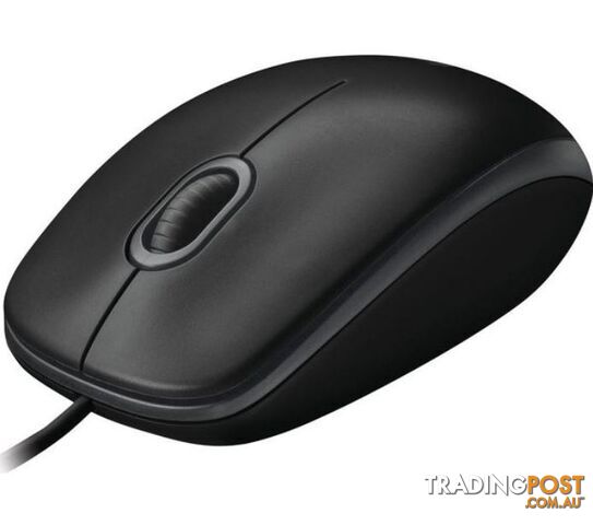 Logitech B100 Optical USB Mouse 800dpi for PC Laptop Mac Tux Full Size Comfort smooth mover 3yr wty - MILT-B100
