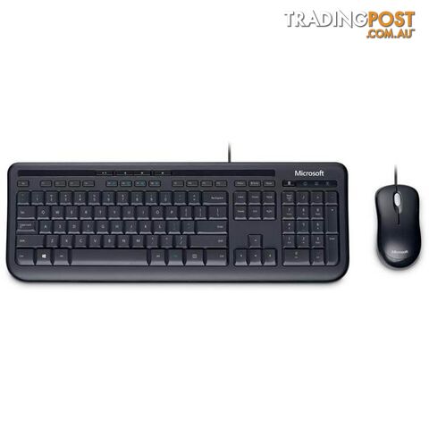 Microsoft Wired Desktop 600 K&M USB Black Mouse & Keyboard Combo â Spill Resistant, Retail Pack - KBMSDESK600