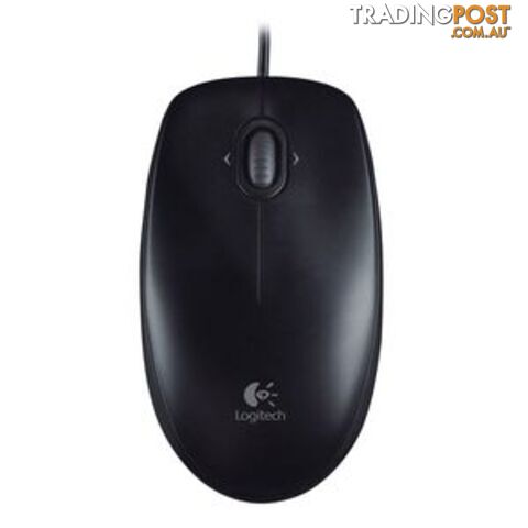 Logitech M100R Corded Optical Mouse Black Full Size Corded Comfort 3yr wty (LS->MILT-M90) LS - MILT-M100R