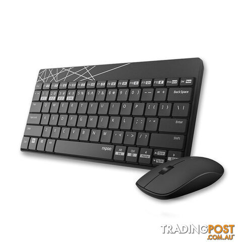 RAPOO 8000M Compact Wireless Multi-mode Bluetooth, 2.4Ghz, 3 Device Keyboard and Mouse Combo - MIRP-8000M
