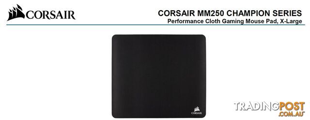 Corsair MM250 Champion Series X-Large Anti-Fray Cloth Gaming Mouse Pad. 450x400mm 2 Years Warranty - MICH-MM250CMP-XL