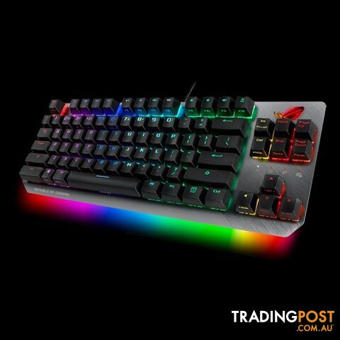 ASUS X802 STRIX SCOPE TKL/RD Wired Mechanical RGB Gaming Keyboard For FPS Games, Cherry MX Switches, Aluminum Frame, Aura Sync Lighting - KBA-STRIX-SCOPE-RDT