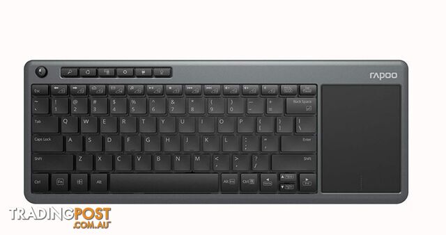 RAPOO K2600 Wireless Touch Keyboard â 2.4Ghz Wireless Connection/Multi-media hotkeys/ Compact Design/Touch Pad /Windows 10 Support(LS) - KBRP-K2600-GREY