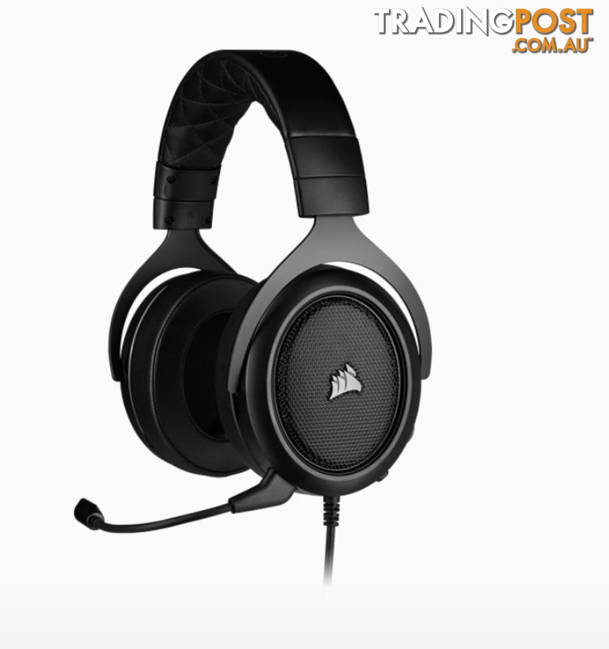 Corsair HS50 PRO Carbon STEREO Gaming Headset, Plush Foam, 50mm neodymium Drivers, Uni-directional microphone, Discord certified. Multi-Platform - SPCA-HS50PRO-CB