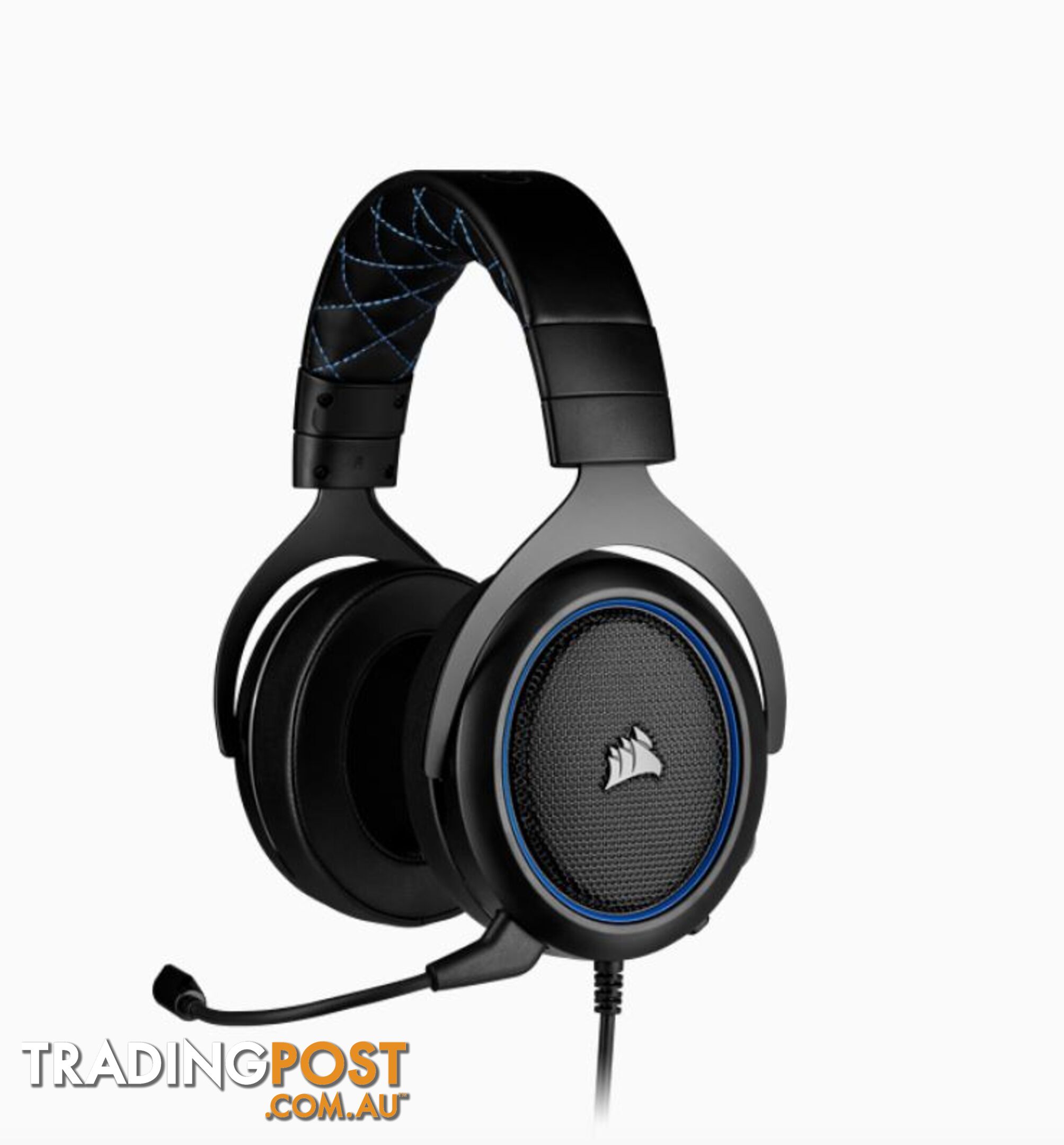 Corsair HS50 PRO Blue STEREO Gaming Headset, 50mm neodymium speaker, Optimized unidirectional microphone, Discord Certified - SPCA-HS50PRO-BL