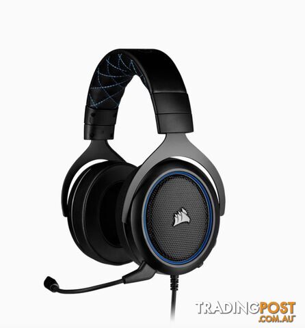 Corsair HS50 PRO Blue STEREO Gaming Headset, 50mm neodymium speaker, Optimized unidirectional microphone, Discord Certified - SPCA-HS50PRO-BL