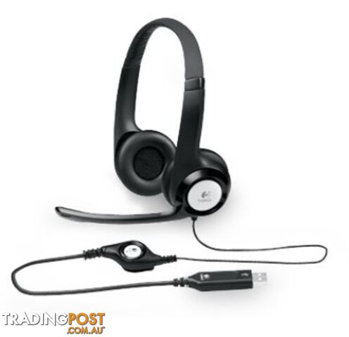 Logitech H390 USB Headset Adjustable,USB,2 Years Noise cancelling mic In-line audio controls - SPLT-H390