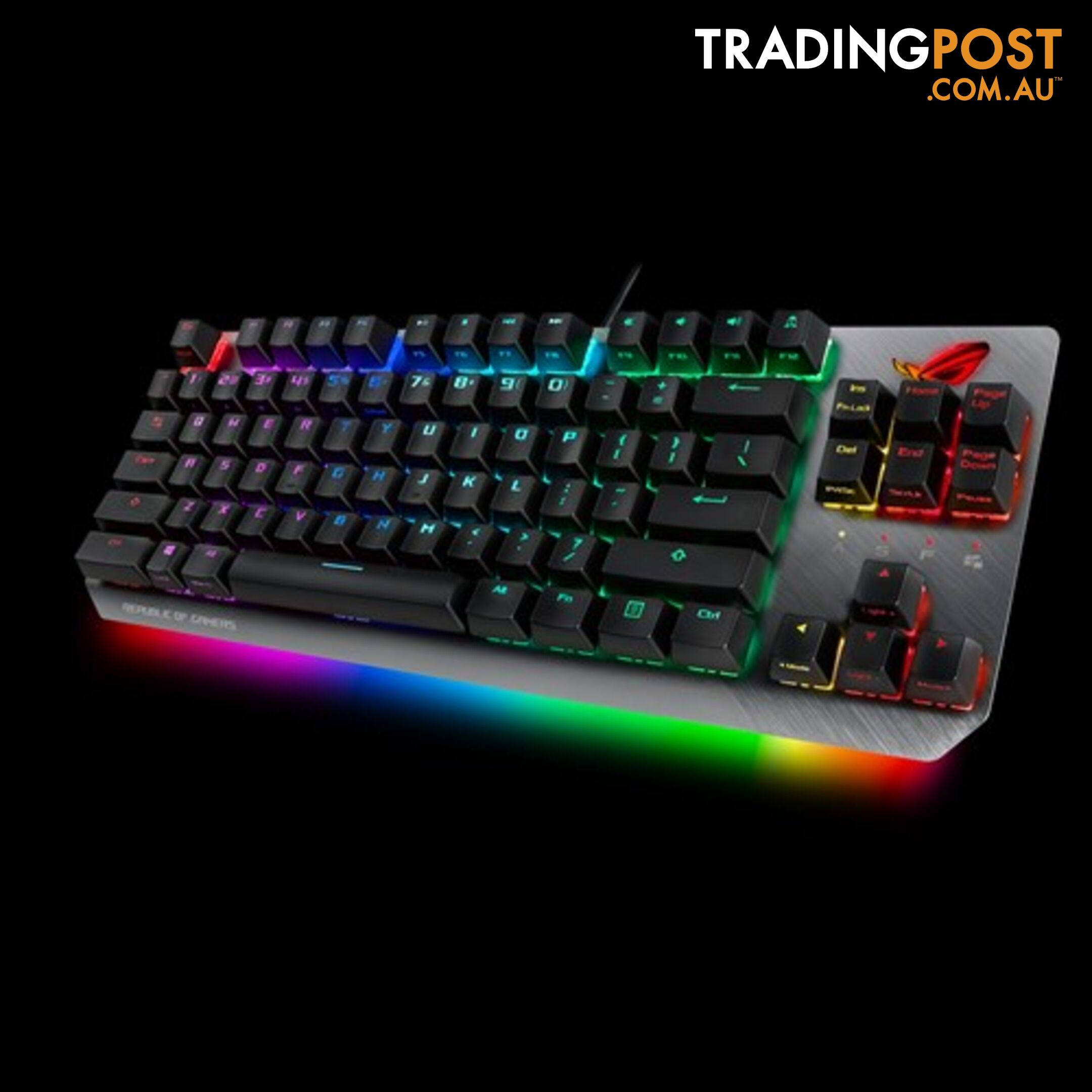 ASUS X802 STRIX SCOPE TKL/BL TKL Wired Mechanical RGB Gaming Keyboard For FPS Games, Cherry MX Switches, Aluminum Frame, Aura Sync Lighting - KBA-STRIX-SCOPE-BLT