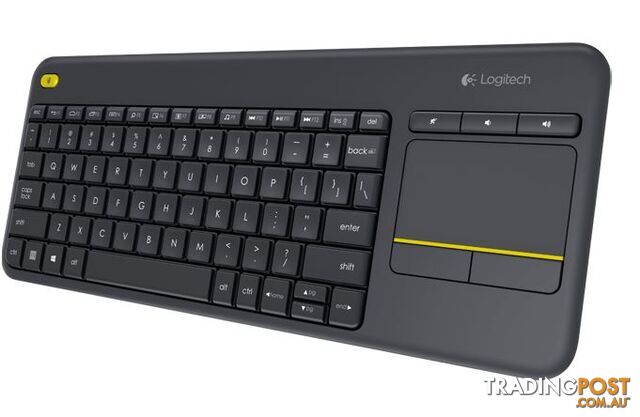 Logitech K400 Plus Wireless Keyboard with Touchpad & Entertainment Media Keys Tiny USB Unifying receiver for HTPC connected TVs ~KBLT-K830BT - KBL-K400PLUS