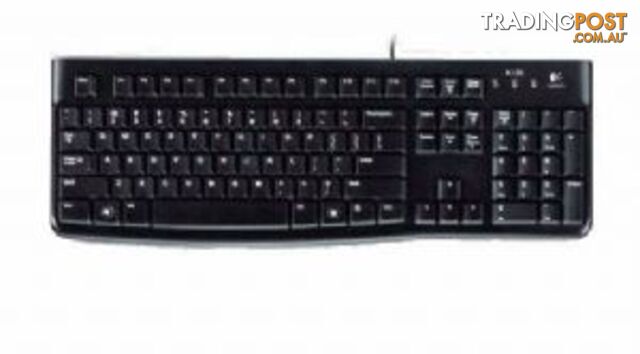 Logitech K120 Keyboard Quiet typing Spill-resistant Durable keys Thin profile Curved space bar Adjustable tilt legs - KBLT-K120