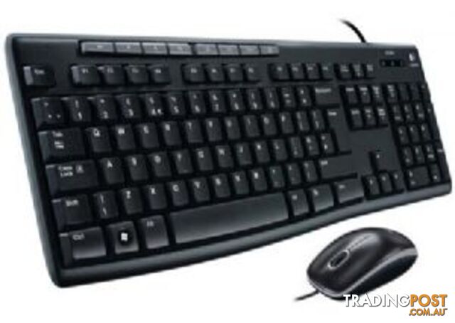 Logitech MK200 Media Keyboard and Mouse Combo 1000dpi USB 2.0 Full-size Keyboard Thin profile Instant access to applications - KBLT-MK200