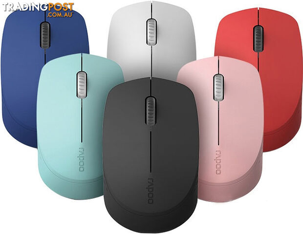 RAPOO M100 2.4GHz & Bluetooth 3 / 4 Quiet Click Wireless Mouse Blue â 1300dpi Connects up to 3 Devices, Up to 9 months Battery Life - MIRP-M100-BLUE