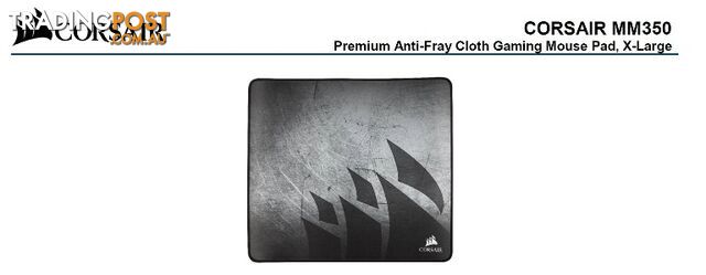 Corsair MM350 Premium Anti-Fray Cloth Gaming Mouse Pad. Extra Large Edition 450mm x 400mm x 5mm - MICH-MM350-XLG