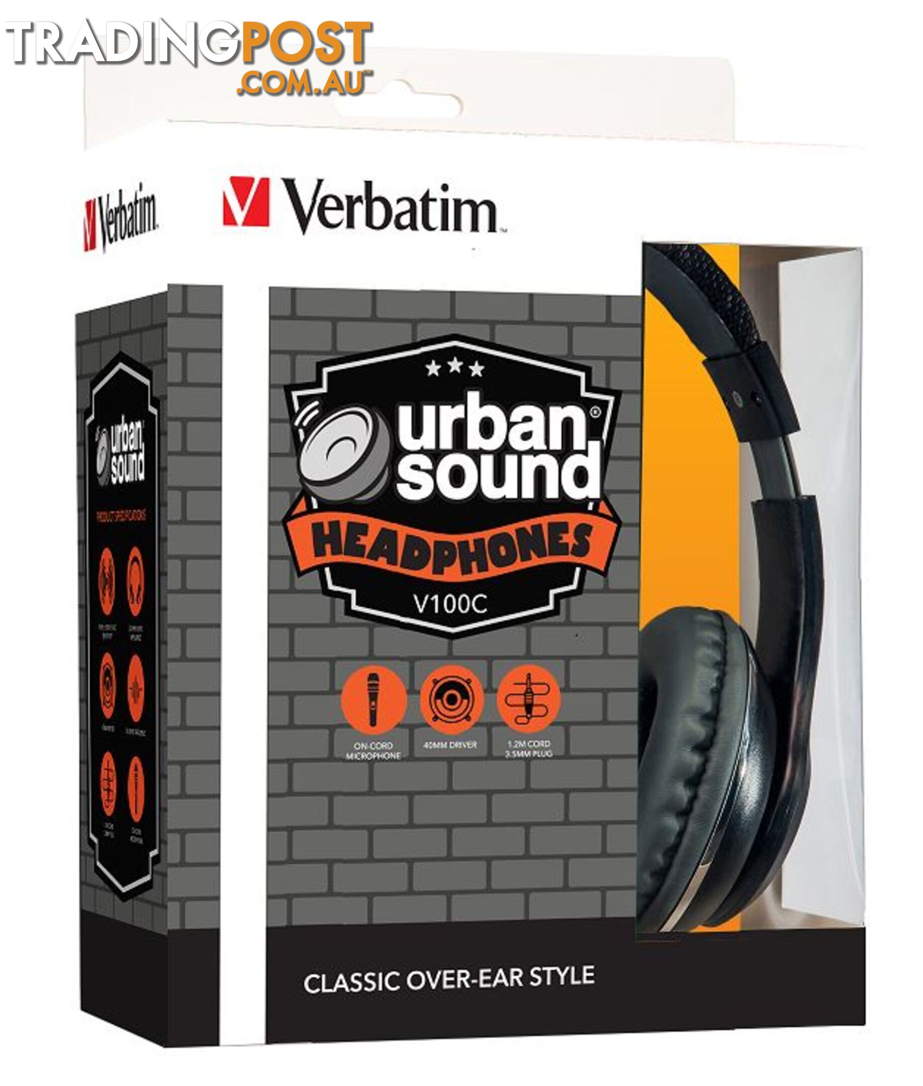 Verbatim Stereo Headphone Classic â Black - SPH-65066