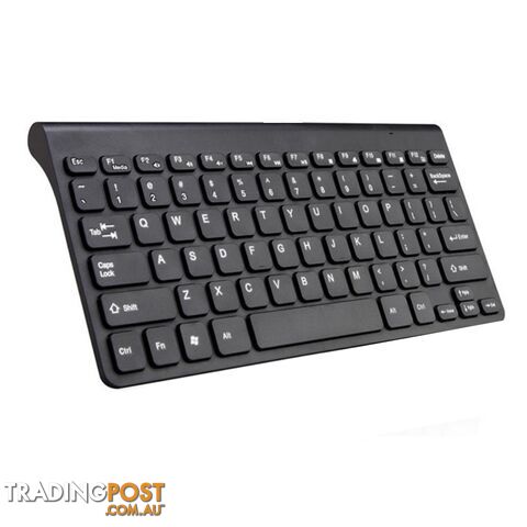 8Ware Compact Mini Ergonomic Keyboard USB & PS2 Black 89 Keys Multimedia Keyboard with 10 hot keys - KB8W-KB-MINIUP