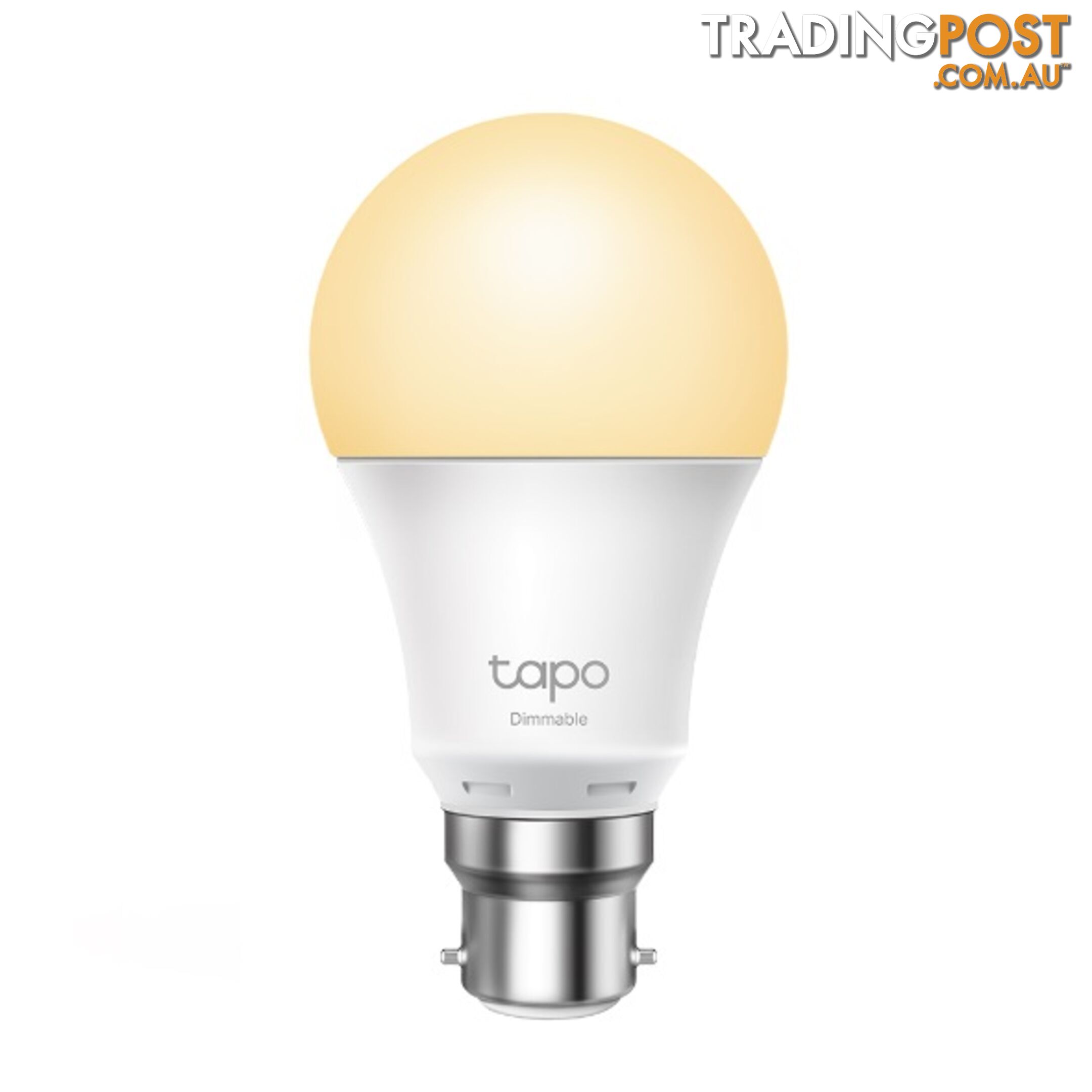 TP-Link Tapo Dimmable Smart Light Bulb L510B Bayonet Fitting Dimmable, No Hub Required, Voice Control, Schedule & Timer 2700K 8.7W 2.4 GHz 802.11b/g/n - HETL-TCL510B