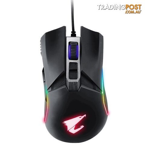 Gigabyte AORUS M5 Optical Gaming Mouse USB Wired 16000dpi 125fps 118g 3D Scroll 50 million clicks Matte Black RGB Fusion On-the-fly DPI Adjustment - MIG-AORUSM5